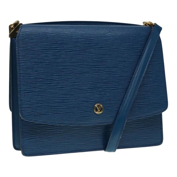 LOUIS VUITTON Epi Grenel Shoulder Bag Blue M52362 LV Auth 93099 - Picture 1 of 16